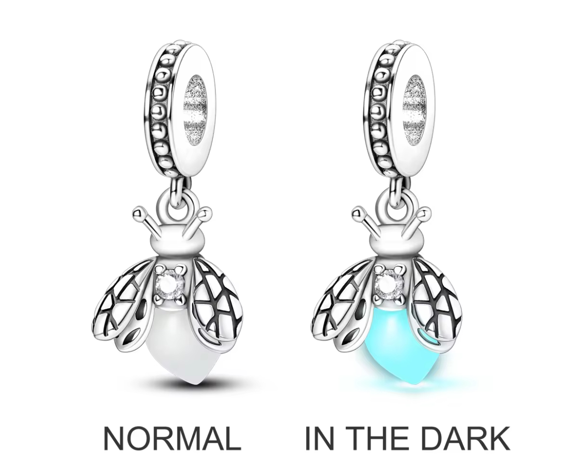 Charm bee glow in the dark