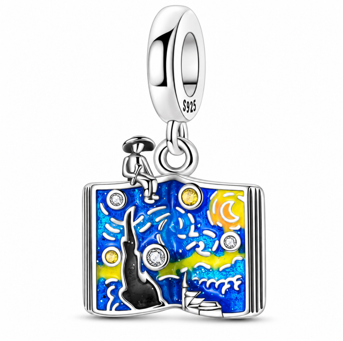 Charm Van Gogh Starred Night Silver